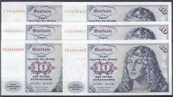 Banknoten
Die deutschen Banknoten ab 1871 nach Rosenberg
Westliche Besatzungszonen und BRD, ab 1948
6 X 10 Deutsche Mark Austauschnoten 2.1.1970. S...