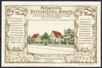 Banknoten
Deutsches Notgeld und KGL
Bielefeld (Westfalen)
Selbsthilfe-Heimstätten-Schein, 5 Mark Spendenquittung o.D. I-, sehr selten. Lindman 97. ...