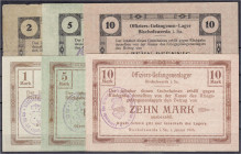 Banknoten
Deutsches Notgeld und KGL
Bischofswerda (Sachsen)
Offiziers-Gefangenenlager, 6 Scheine zu 2 (V, Einrisse), 5, 10 Pfg. u. 1, 5, 10 Mark 1....