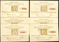 Banknoten
Deutsches Notgeld und KGL
Brande-Hörnerkirchen (Schleswig-Holstein)
6 versch. Scheine der Gemeinde, o.D. Gültigkeit bis 31.12.1921. 20, 3...
