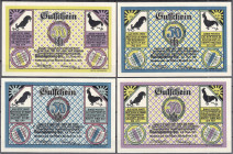 Banknoten
Deutsches Notgeld und KGL
Königsberg (Ostpreußen)
4 verschiedene 50 Pfg. Markenhaus Eluka G.m.b.H. 23.5.1921. meist I, selten. Lindman 70...