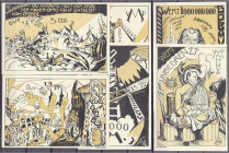 Banknoten
Deutsches Notgeld und KGL
Magdeburg (Sachsen)
6 Scheine: Magdeburg GDBAVMP e. V. 15.3.1922. 5, 13 Pf., 60 Tsd., 100 Mio., 1 Mrd. Mark und...