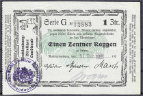 Banknoten
Deutsches Notgeld und KGL
Neubrandenburg (Mecklenburg-Vorpommern)
1 Zentner Roggen 11.12.23. Papier hellgrüngrau, Wertzeile 68-69 mm, Gar...