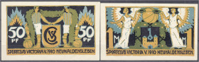 Banknoten
Deutsches Notgeld und KGL
Neuhaldensleben (Prov. Sachsen)
Sport-Club Victoria V. 1910, 2 Scheine 50 Pfg. u. 1 Mark. o.D. beide I-II, sehr...