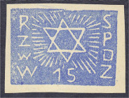 Banknoten
Deutsches Notgeld und KGL
Warschau (Polen)
Jüdische Post-Abteilung (SPDZ), 15 Groszy o.D. (1941). Davidstern mit Strahlen und Wertzahl. F...