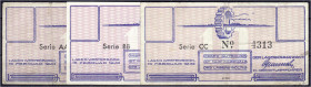 Banknoten
Deutsches Notgeld und KGL
Westerbork (Niederlande)
Lager, Gutschein, 3 X 10 Cent 15.2.1944. Serie AA, BB, CC. II-IV, selten. Grabowski. W...