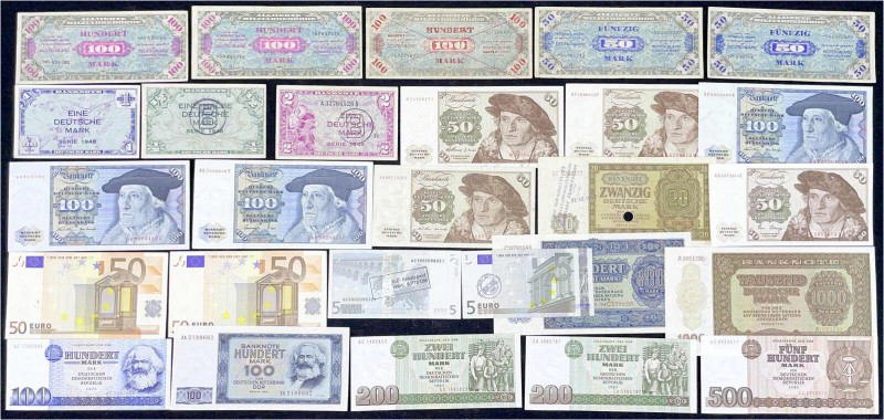Banknoten
Lots
Deutschland
212 Scheine meist allierte Besatzung über BDL und ...