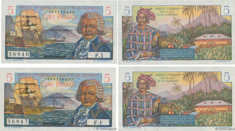 Country : FRENCH EQUATORIAL AFRICA 
Face Value : 5 Francs Bougainville Consécuti...
