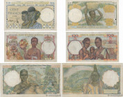 Country : FRENCH WEST AFRICA (1895-1958) 
Face Value : 100 et 1000 Francs Lot 
Date : 1940-1951 
Period/Province/Bank : Banque de l'Afrique Occidental...
