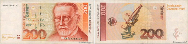 Country : GERMAN FEDERAL REPUBLIC 
Face Value : 200 Deutsche Mark  
Date : 02 ja...
