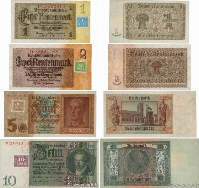 Country : GERMAN DEMOCRATIC REPUBLIC 
Face Value : 1 Deutsche Mark au 10 Deutsch...