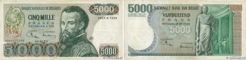 Country : BELGIUM 
Face Value : 5000 Francs  
Date : 09 janvier 1973 
Period/Pro...