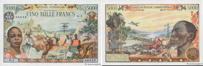 Country : CENTRAL AFRICAN REPUBLIC 
Face Value : 5000 Francs  
Date : 01 janvier...