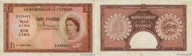 Country : CYPRUS 
Face Value : 1 Pound  
Date : 01 juin 1955 
Period/Province/Bank : Government of Cyprus 
Catalogue reference : P.35a 
Alphabet - sig...