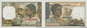 Country : COMOROS 
Face Value : 100 Francs  
Date : (1963) 
Period/Province/Bank : Banque de Madagascar et des Comores 
Catalogue reference : P.3b 
Al...