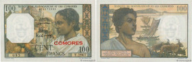 Country : COMOROS 
Face Value : 100 Francs  
Date : (1963) 
Period/Province/Bank : Banque de Madagascar et des Comores 
Catalogue reference : P.3b 
Al...