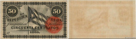 Country : CUBA 
Face Value : 50 Centavos  
Date : 1869 
Period/Province/Bank : La Republica de Cuba 
Catalogue reference : P.54r 
Alphabet - signature...