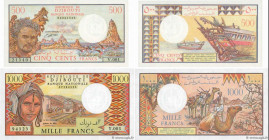 Country : DJIBOUTI 
Face Value : 500 et 1000 Francs Lot 
Date : (1988-1991) 
Period/Province/Bank : République - Banque Nationale 
Catalogue reference...