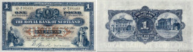 Country : SCOTLAND 
Face Value : 1 Pound  
Date : 01 septembre 1939 
Period/Province/Bank : Royal Bank of Scotland 
Catalogue reference : P.322a 
Alph...