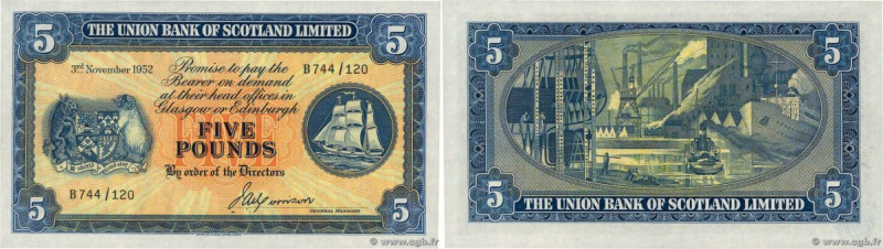 Country : SCOTLAND 
Face Value : 5 Pounds  
Date : 03 novembre 1952 
Period/Prov...