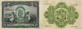 Country : SPAIN 
Face Value : 500 Pesetas  
Date : 28 janvier 1907 
Period/Province/Bank : Banco de Espana 
Catalogue reference : P.60a 
Alphabet - si...