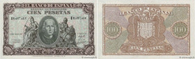 Country : SPAIN 
Face Value : 100 Pesetas  
Date : 09 janvier 1940 
Period/Province/Bank : Banco de Espana 
Catalogue reference : P.118a 
Alphabet - s...
