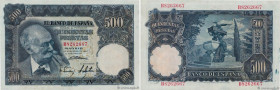 Country : SPAIN 
Face Value : 500 Pesetas  
Date : 15 novembre 1951 
Period/Province/Bank : Banco de Espana 
Catalogue reference : P.142a 
Alphabet - ...