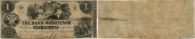 Country : UNITED STATES OF AMERICA 
Face Value : 1 Dollar  
Date : 01 mai 1854 
Period/Province/Bank : The Bank of Washtenaw 
Department : Michigan 
F...