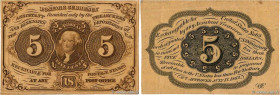 Country : UNITED STATES OF AMERICA 
Face Value : 5 Cents  
Date : 17 juillet 1862 
Period/Province/Bank : Fractional Currency 
Catalogue reference : P...