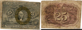 Country : UNITED STATES OF AMERICA 
Face Value : 25 Cents  
Date : 03 mars 1863 
Period/Province/Bank : Fractional Currency 
Catalogue reference : P.1...