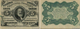 Country : UNITED STATES OF AMERICA 
Face Value : 5 Cents  
Date : 03 mars 1863 
Period/Province/Bank : Fractional Currency 
Catalogue reference : P.10...