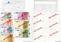 Country : EUROPA 
Face Value : Série 5 à 500 Euros Échantillon 
Date : 2001 
Period/Province/Bank : BCE 
Catalogue reference : P.- 
Commentary : Série...