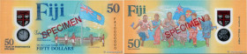 Country : FIJI 
Face Value : 50 Dollars Spécimen 
Date : 2020 
Period/Province/Bank : Reserve Bank of Fiji 
Catalogue reference : P.New 
Alphabet - si...