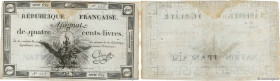 Country : FRANCE 
Face Value : 400 Livres  
Date : 21 novembre 1792 
Period/Province/Bank : Assignats 
Catalogue reference : Ass.38a 
Additional refer...