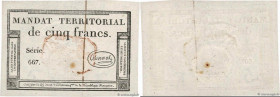 Country : FRANCE 
Face Value : 5 Francs Monval cachet rouge  
Date : 18 mars 1796 
Period/Province/Bank : Assignats 
Catalogue reference : Ass.63c 
Ad...
