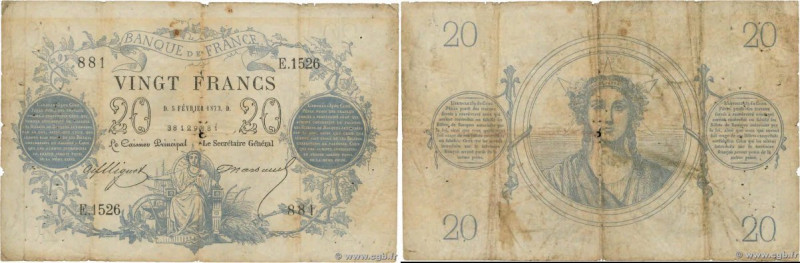 Country : FRANCE 
Face Value : 20 Francs type 1871  
Date : 05 février 1873 
Per...