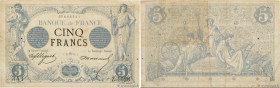 Country : FRANCE 
Face Value : 5 Francs NOIR  
Date : 27 septembre 1872 
Period/Province/Bank : Banque de France, XXe siècle 
Catalogue reference : F....