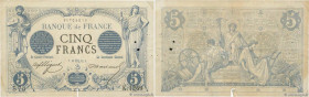 Country : FRANCE 
Face Value : 5 Francs NOIR  
Date : 31 octobre 1872 
Period/Province/Bank : Banque de France, XXe siècle 
Catalogue reference : F.01...