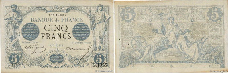 Country : FRANCE 
Face Value : 5 Francs NOIR  
Date : 27 février 1873 
Period/Pr...