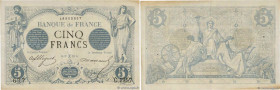 Country : FRANCE 
Face Value : 5 Francs NOIR  
Date : 27 février 1873 
Period/Province/Bank : Banque de France, XXe siècle 
Catalogue reference : F.01...