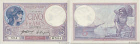 Country : FRANCE 
Face Value : 5 Francs VIOLET  
Date : 14 mars 1921 
Period/Province/Bank : Banque de France, XXe siècle 
Catalogue reference : F.03....