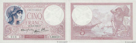 Country : FRANCE 
Face Value : 5 Francs VIOLET modifié  
Date : 10 août 1939 
Period/Province/Bank : Banque de France, XXe siècle 
Catalogue reference...
