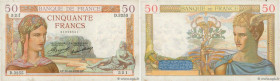 Country : FRANCE 
Face Value : 50 Francs CÉRÈS  
Date : 31 octobre 1935 
Period/Province/Bank : Banque de France, XXe siècle 
Catalogue reference : F....