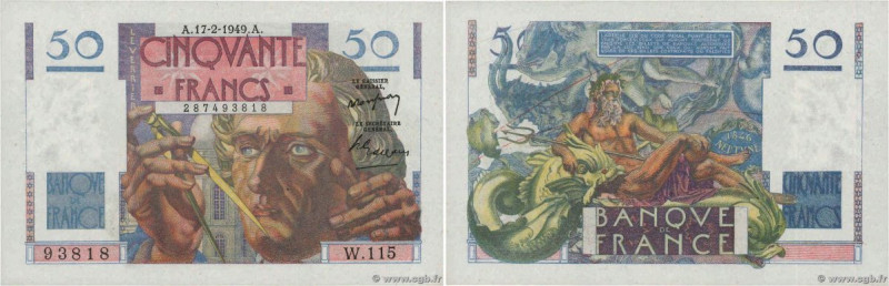 Country : FRANCE 
Face Value : 50 Francs LE VERRIER  
Date : 17 février 1949 
Pe...