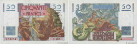 Country : FRANCE 
Face Value : 50 Francs LE VERRIER  
Date : 19 mai 1949 
Period/Province/Bank : Banque de France, XXe siècle 
Catalogue reference : F...
