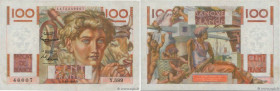 Country : FRANCE 
Face Value : 100 Francs JEUNE PAYSAN filigrane inversé  
Date : 04 mars 1954 
Period/Province/Bank : Banque de France, XXe siècle 
C...