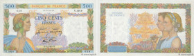 Country : FRANCE 
Face Value : 500 Francs LA PAIX  
Date : 09 avril 1942 
Period/Province/Bank : Banque de France, XXe siècle 
Catalogue reference : F...