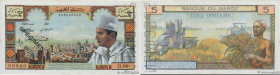 Country : MOROCCO 
Face Value : 5 Dirhams Spécimen 
Date : (1960) 
Period/Province/Bank : Banque du Maroc 
Catalogue reference : P.53as 
Alphabet - si...