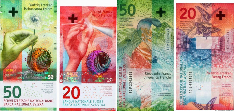 Country : SWITZERLAND 
Face Value : 20 et 50 Francs Lot 
Date : 2015 
Period/Pro...