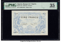 Algeria Banque de l'Algerie 5 Francs 1916-25 Pick 71b PMG Choice Very Fine 35. 

HID09801242017

© 2020 Heritage Auctions | All Rights Reserved